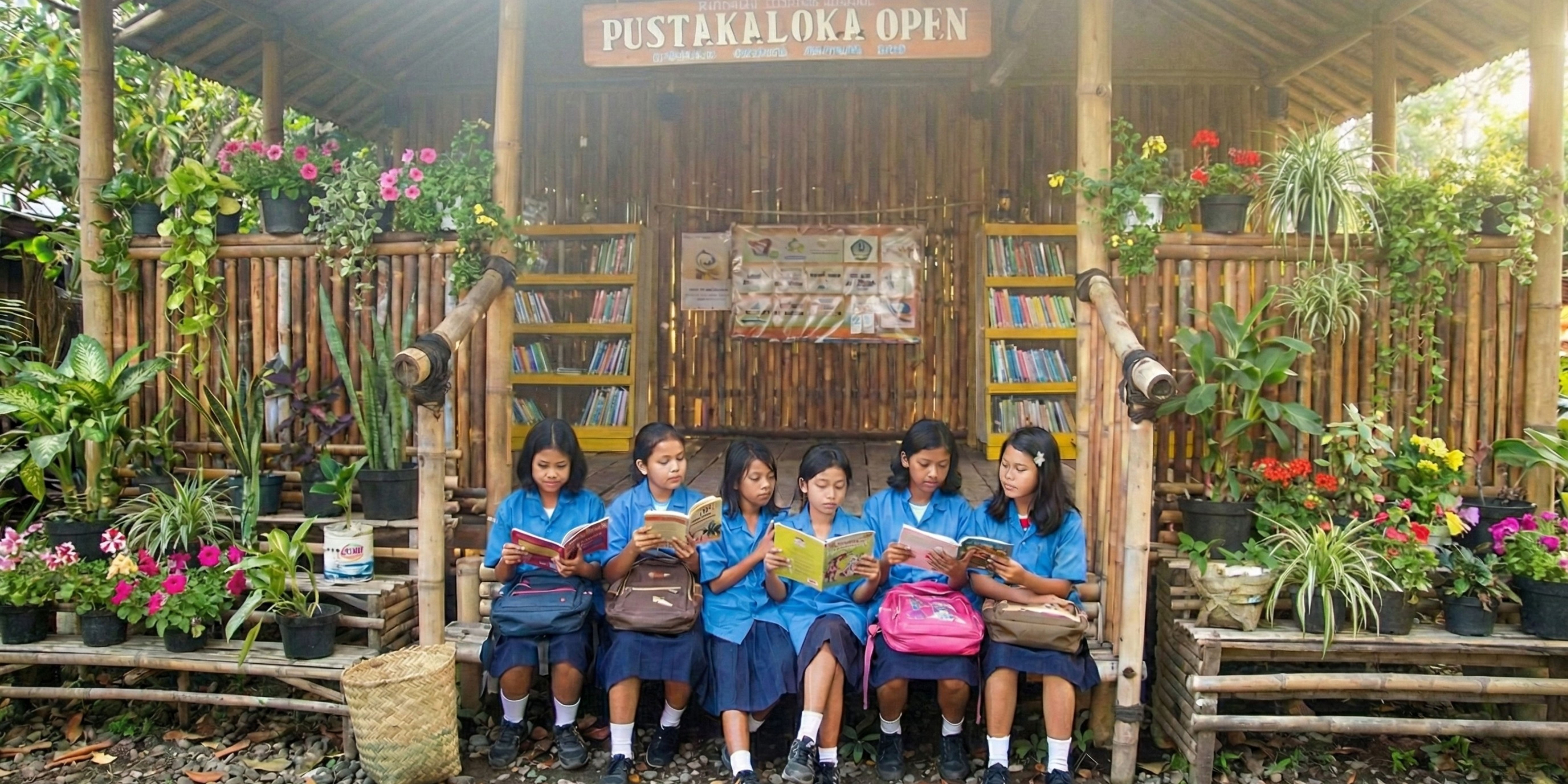 Kegiatan di TBM Sanggar Pustakaloka